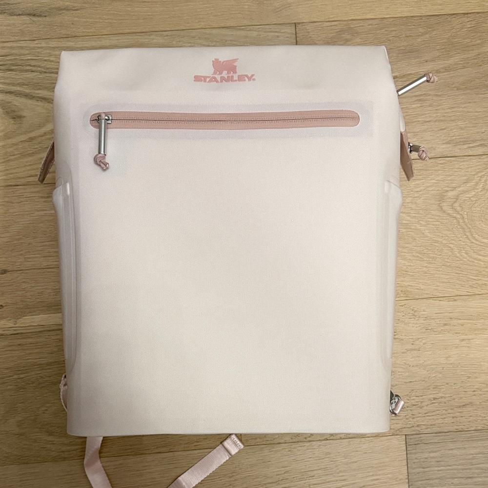 Stanley Light Pink Backpack with Front Zipper